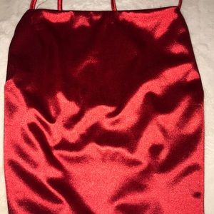 Red lace up shirt